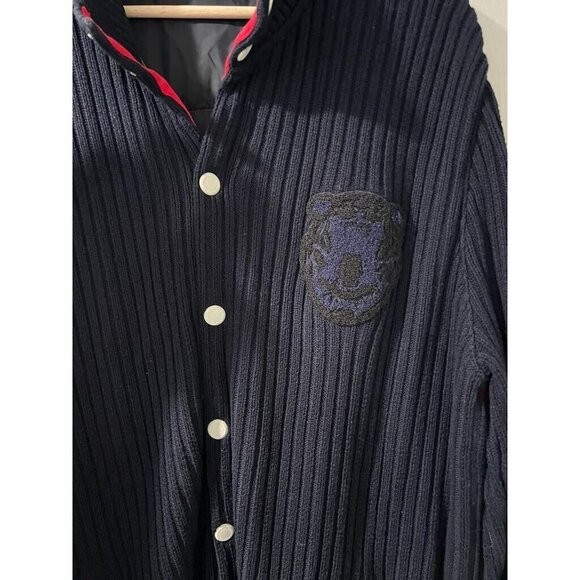 Sean John mens Sweatshirt Button Long Sleeve Dark Blue Sweater Track Jacket,3XL - Picture 5 of 7